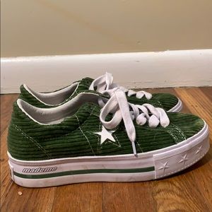 corduroy green converse one star